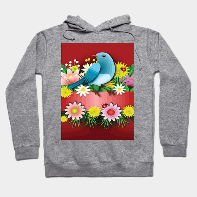 BIRD Pop Art Hoodie by BruceALMIGHTY Baker